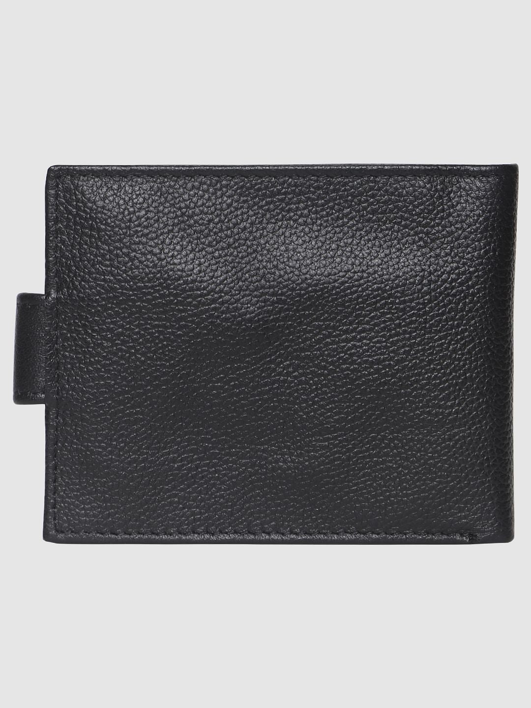 Black Leather Magnetic Clip Wallet