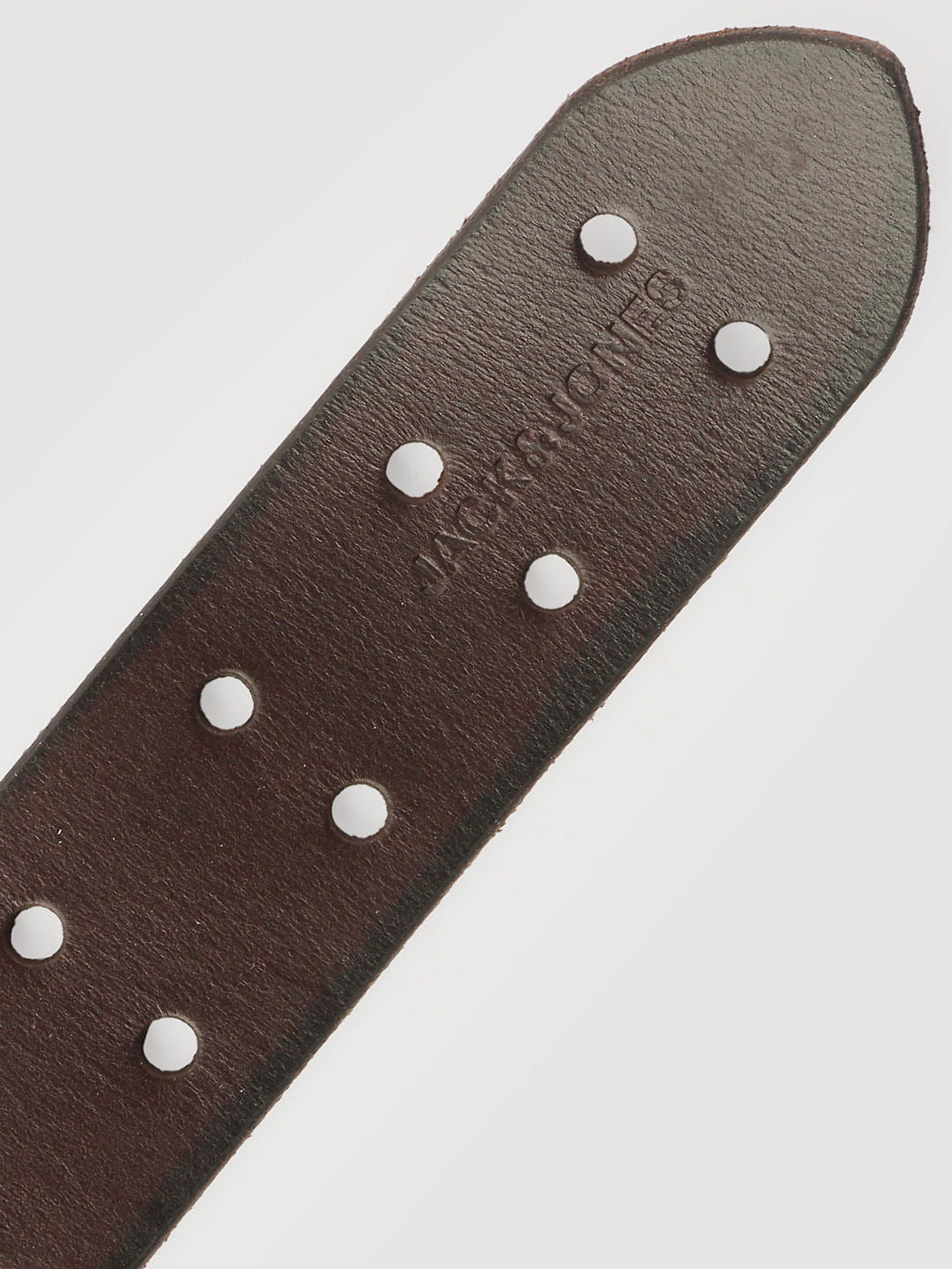 Brown All Over Perforated Leather Belt