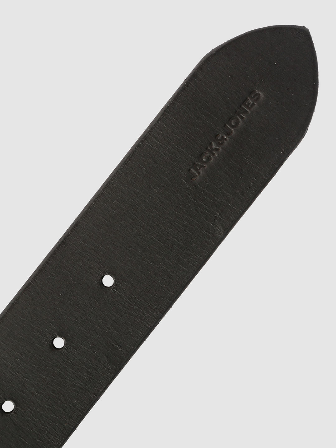 Black All Over Perforated Leather Belt