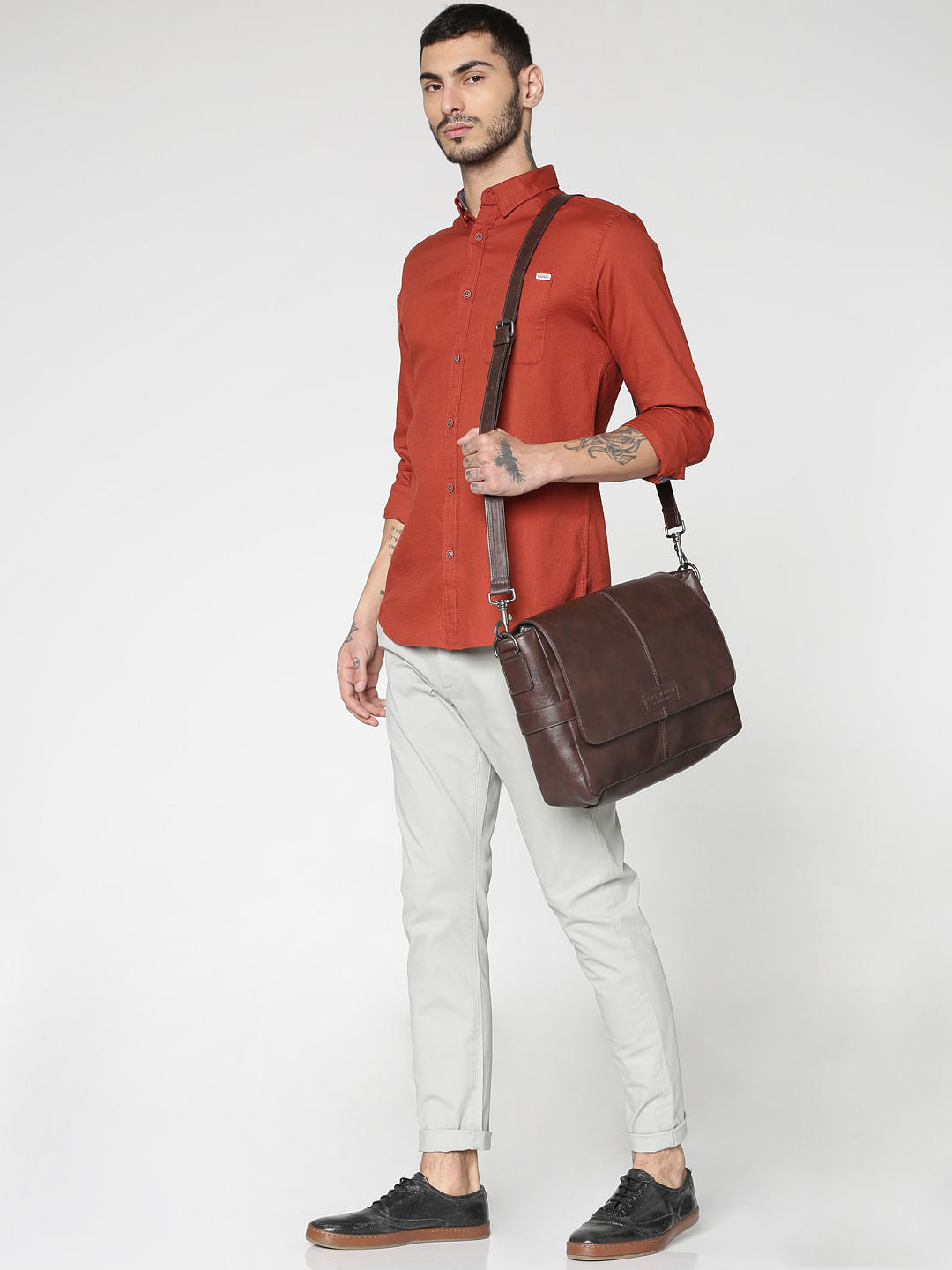Rust Full Sleeves Shirt - S