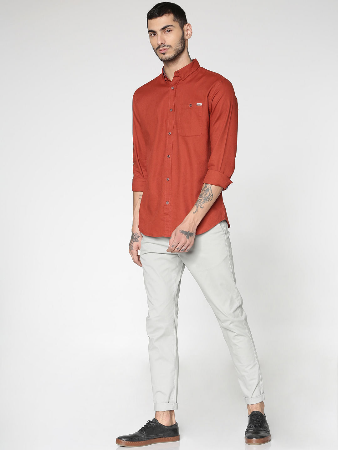 Rust Full Sleeves Shirt
