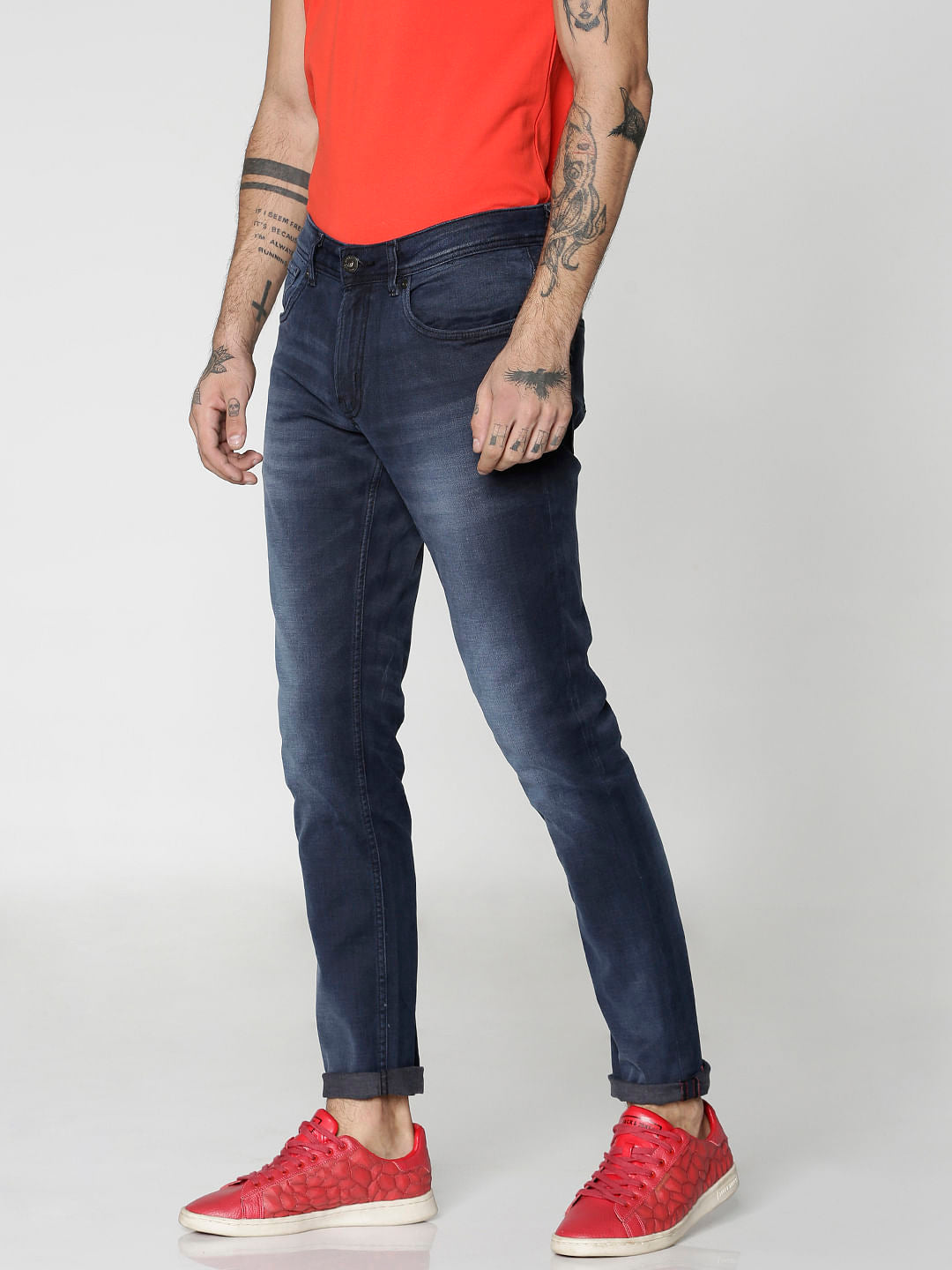 Blue Light Washed Glenn Slim Fit Jeans