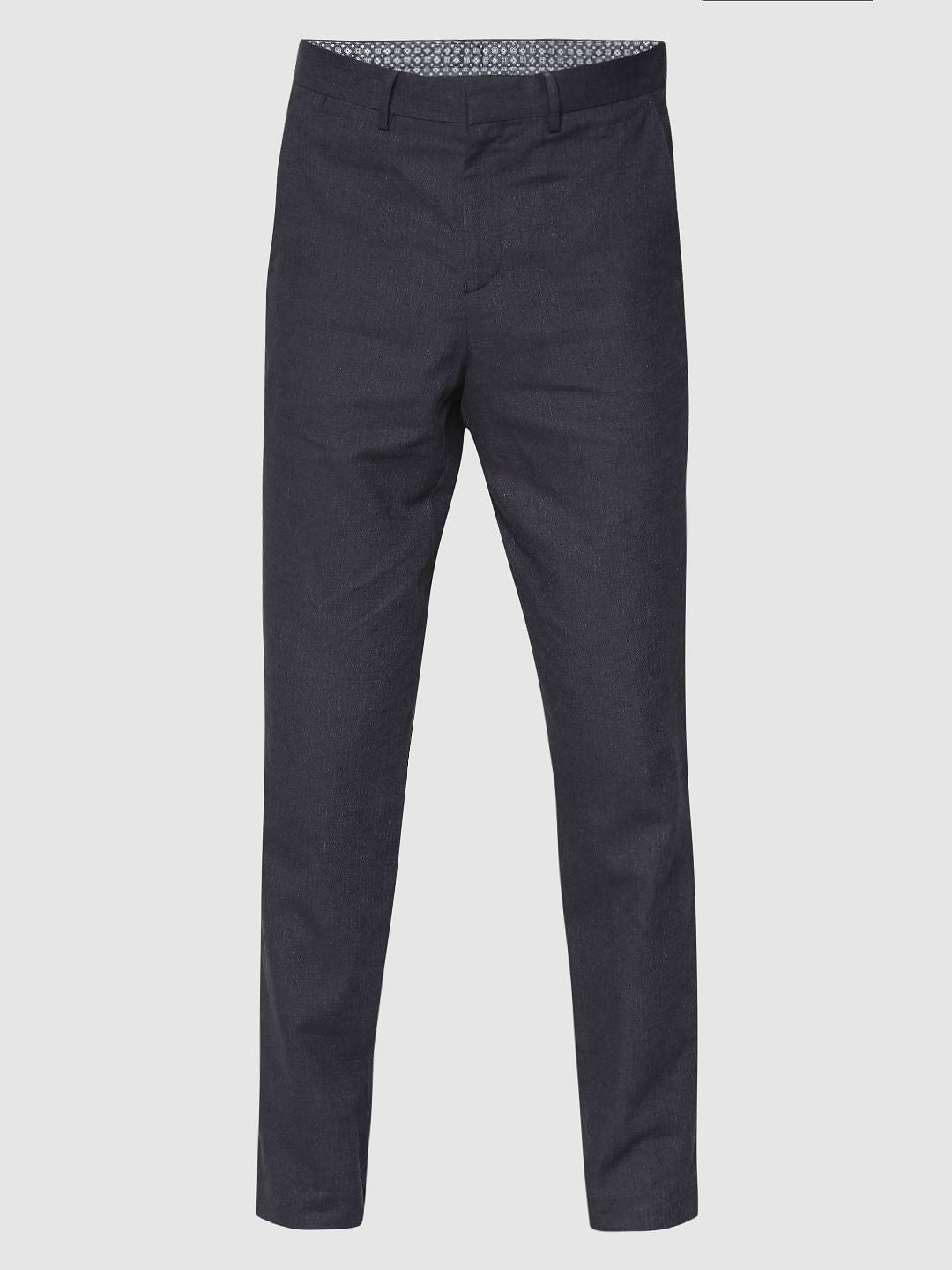 Navy Blue Slim Fit Trousers