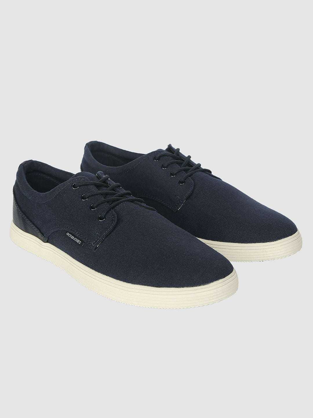 Navy Blue Lace Up Sneakers - 6