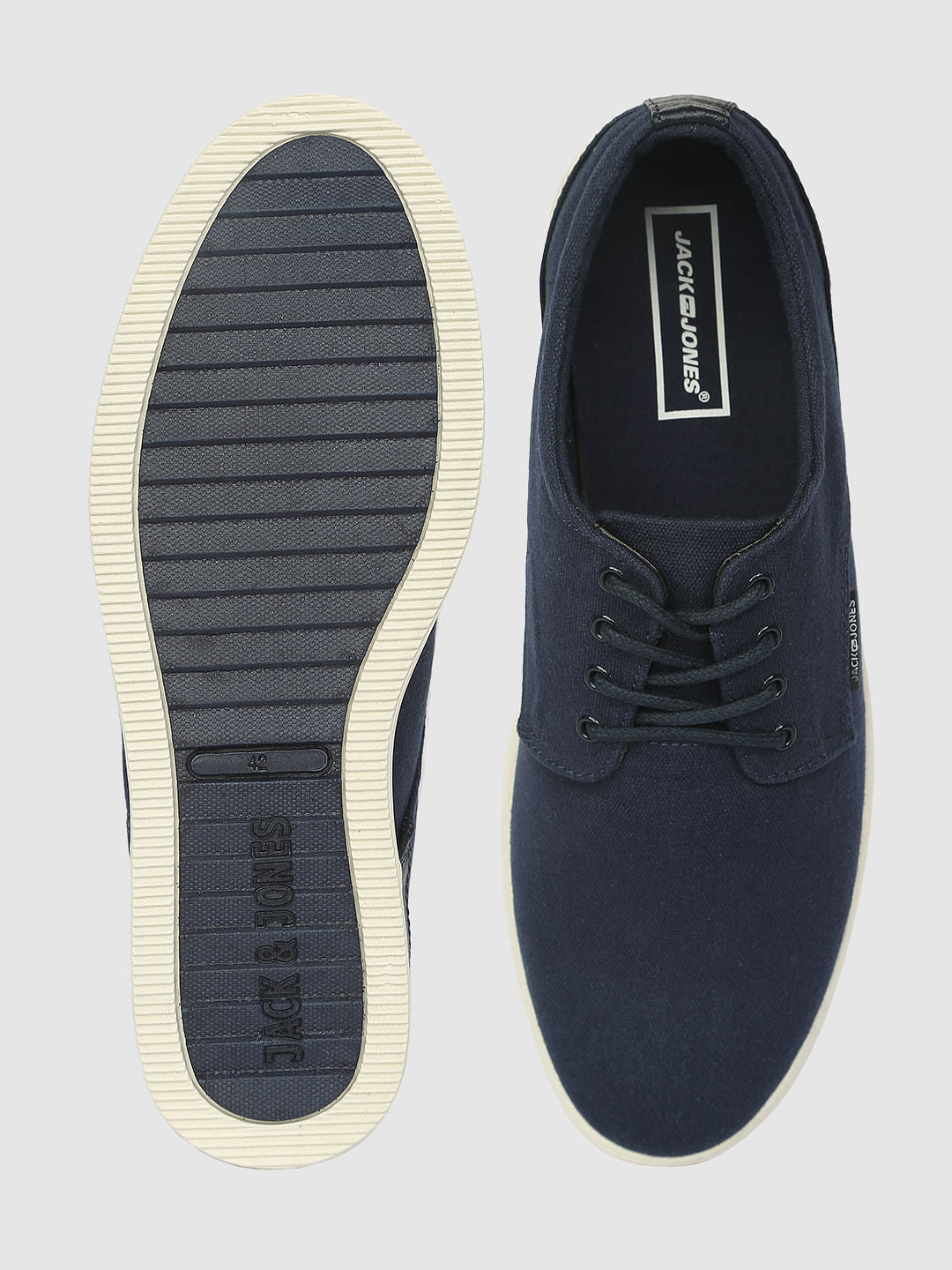 Navy Blue Lace Up Sneakers