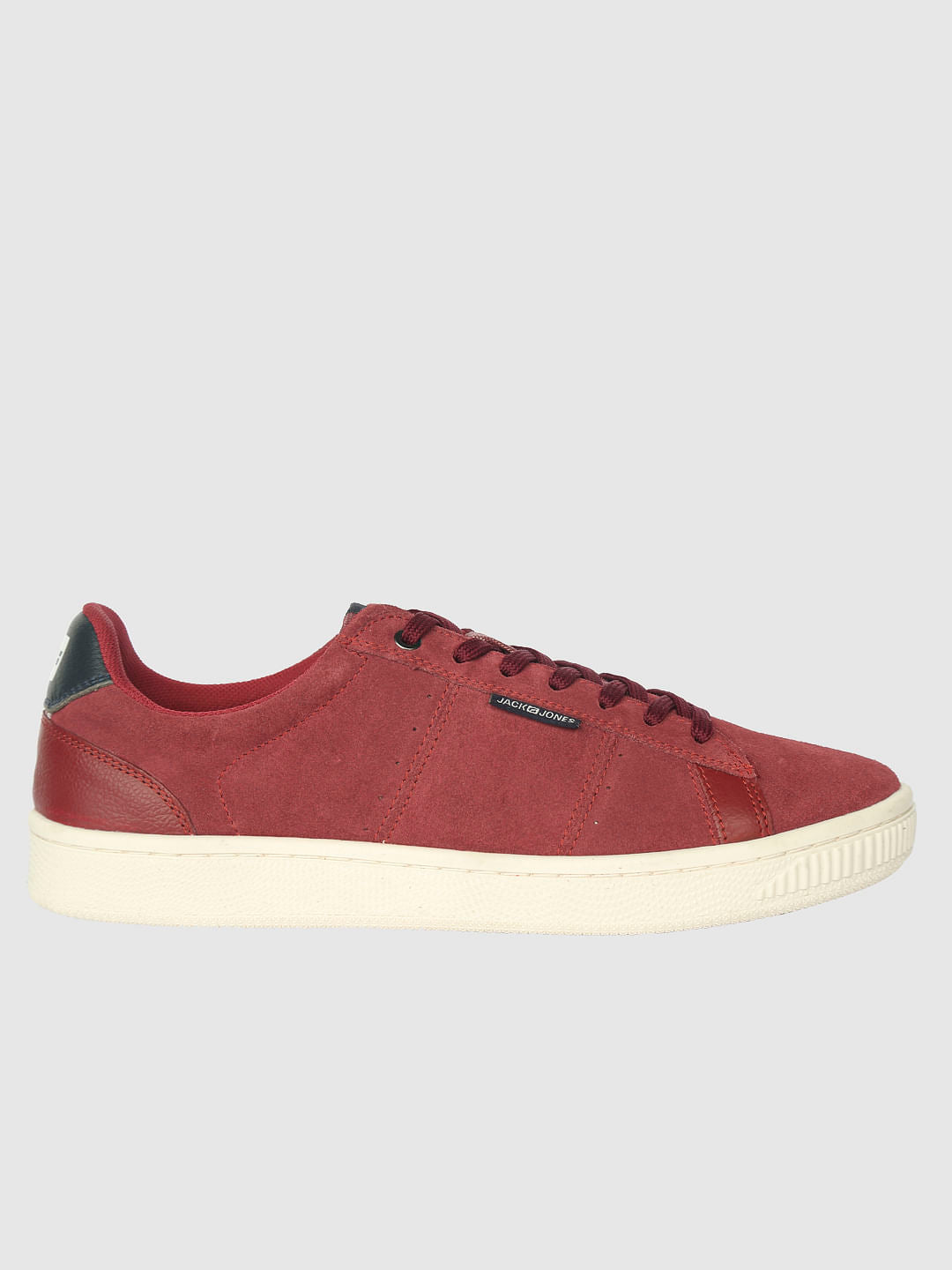 Maroon Leather Sneakers - 6