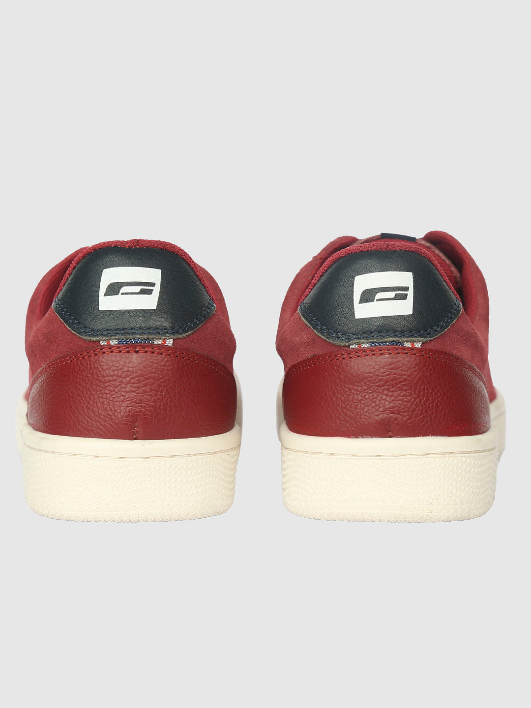 Maroon Leather Sneakers