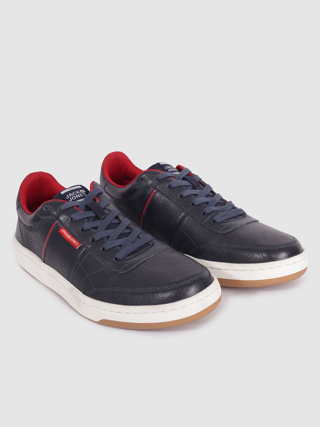 Navy Blue Contrast Lining Sneakers