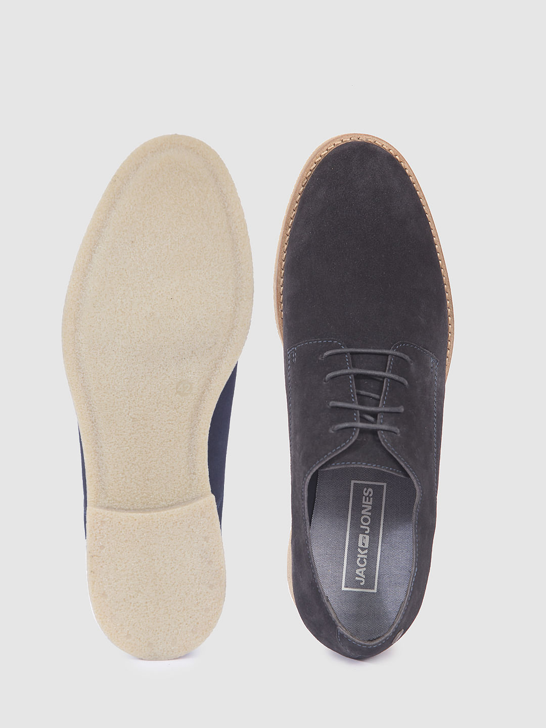 Navy Blue Suede Formal Shoes
