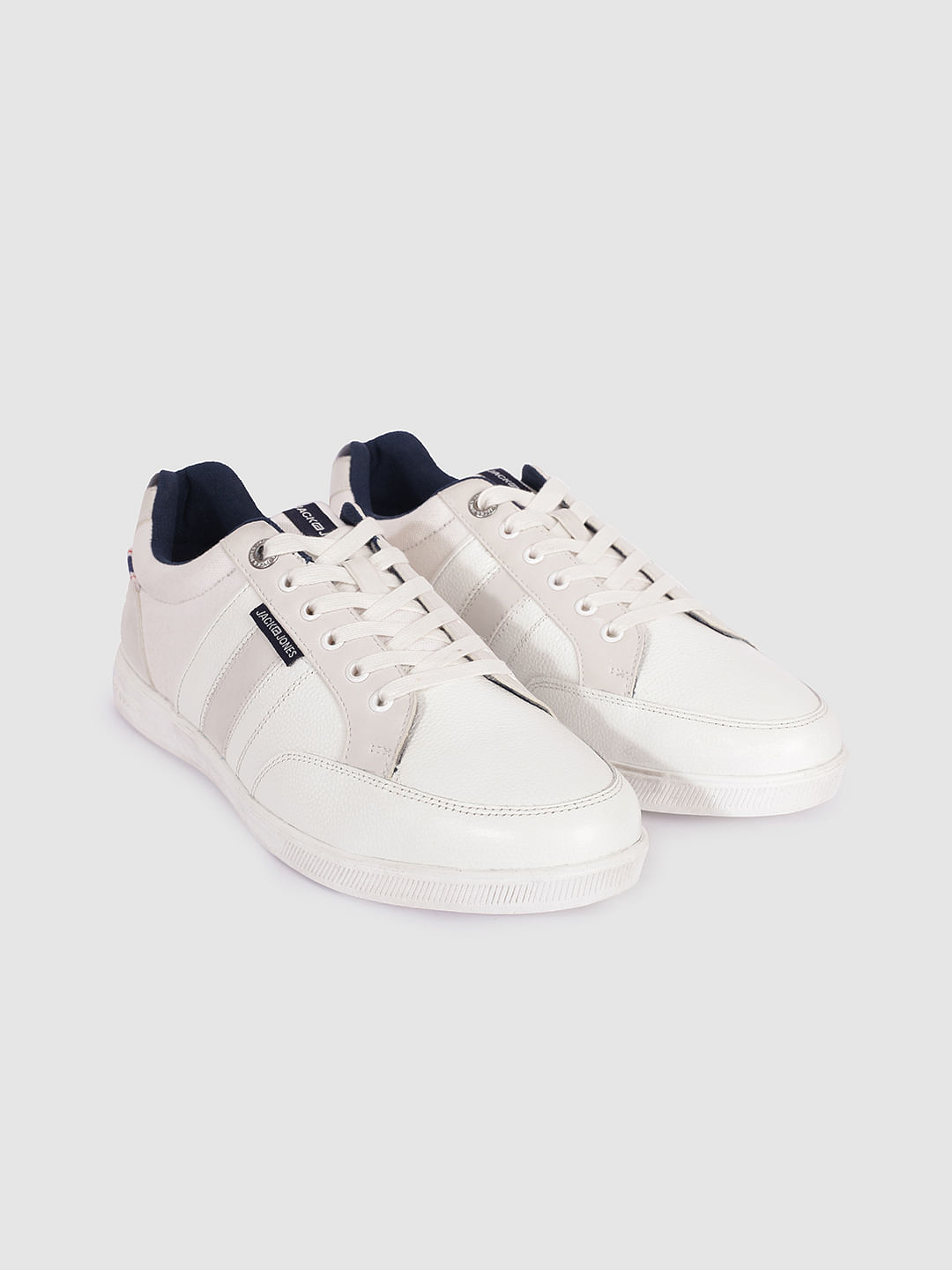 White Suede Detail Sneakers