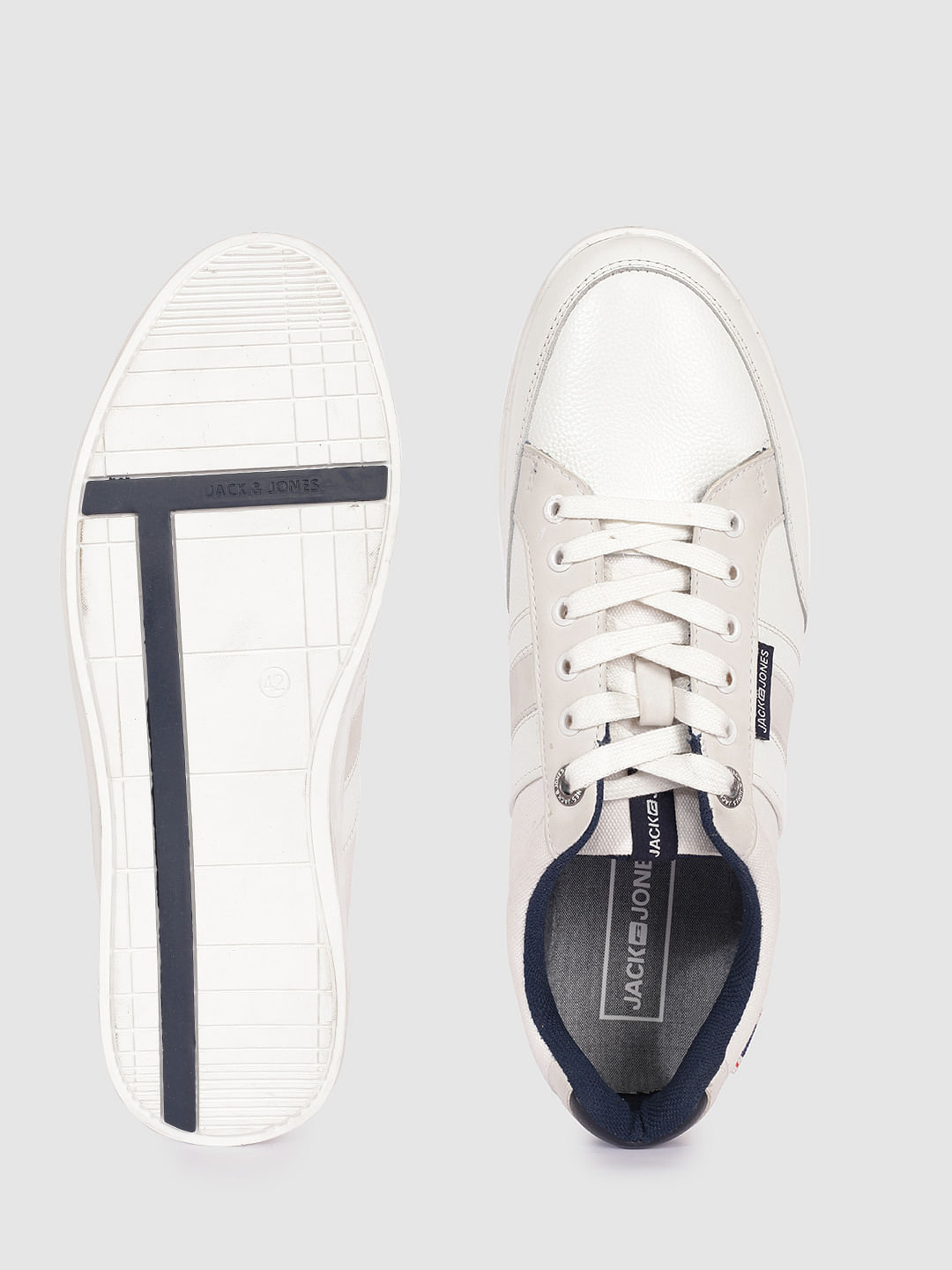White Suede Detail Sneakers