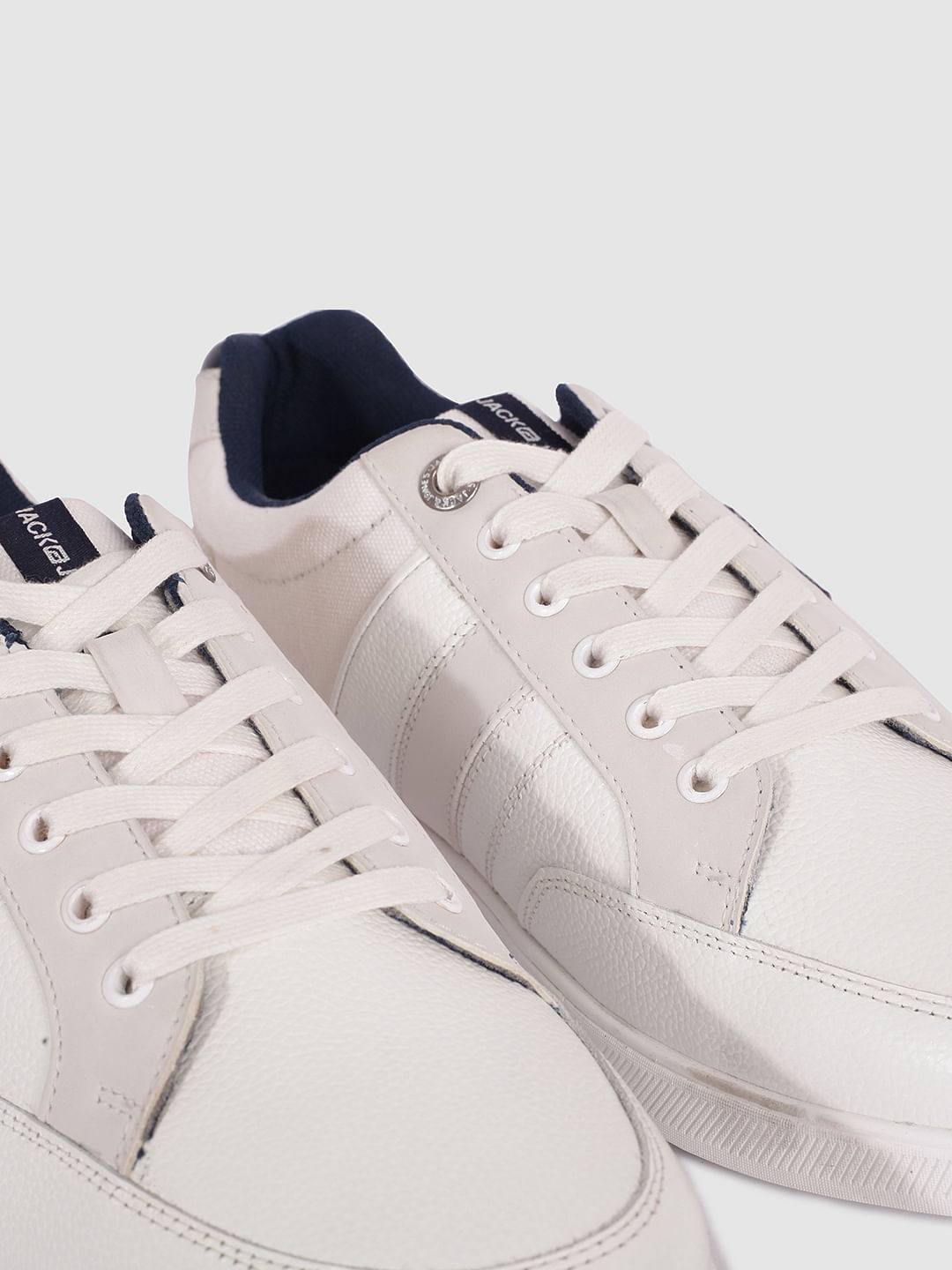 White Suede Detail Sneakers