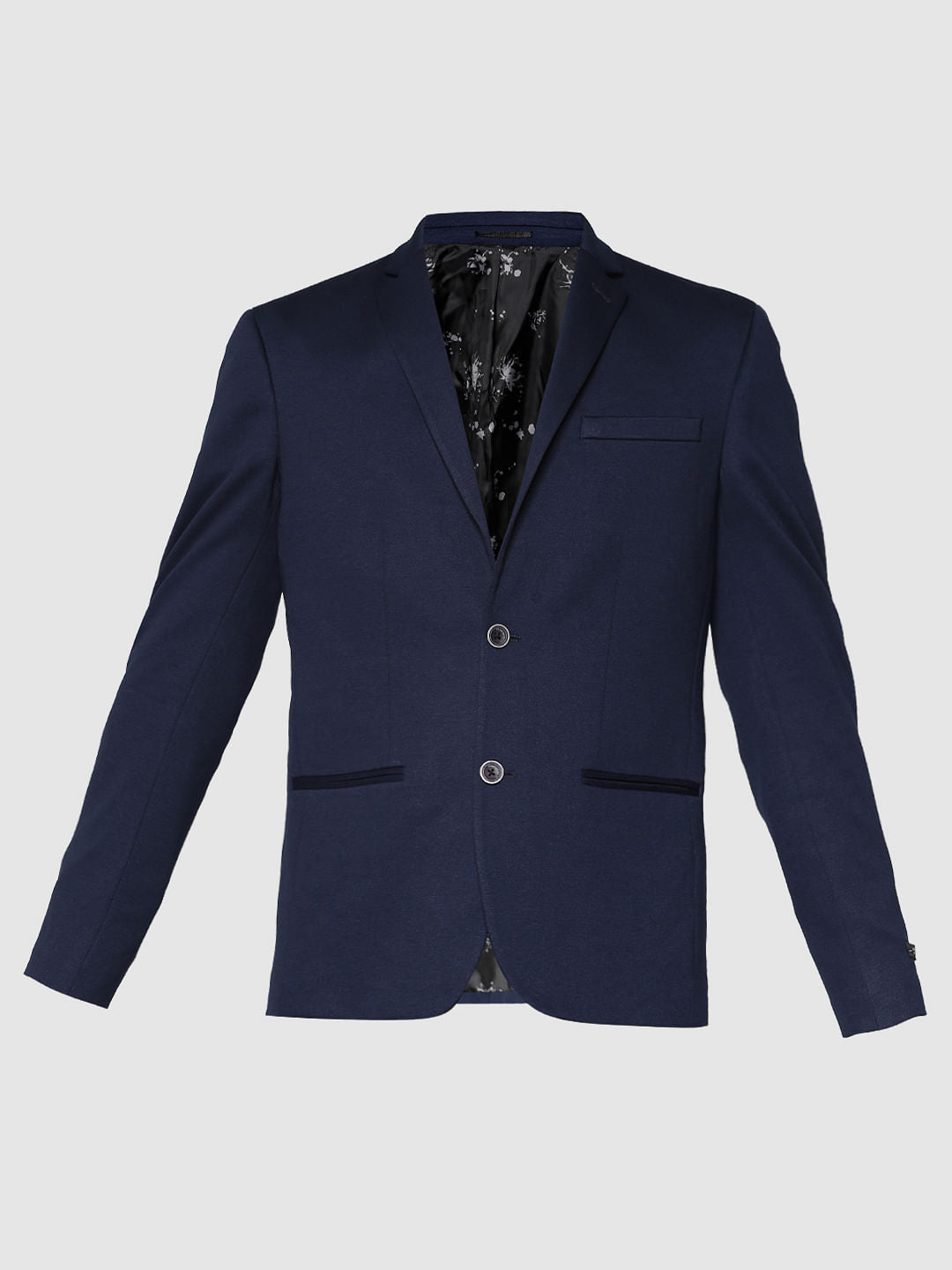 Navy Blue Double Button Slim Fit Blazer
