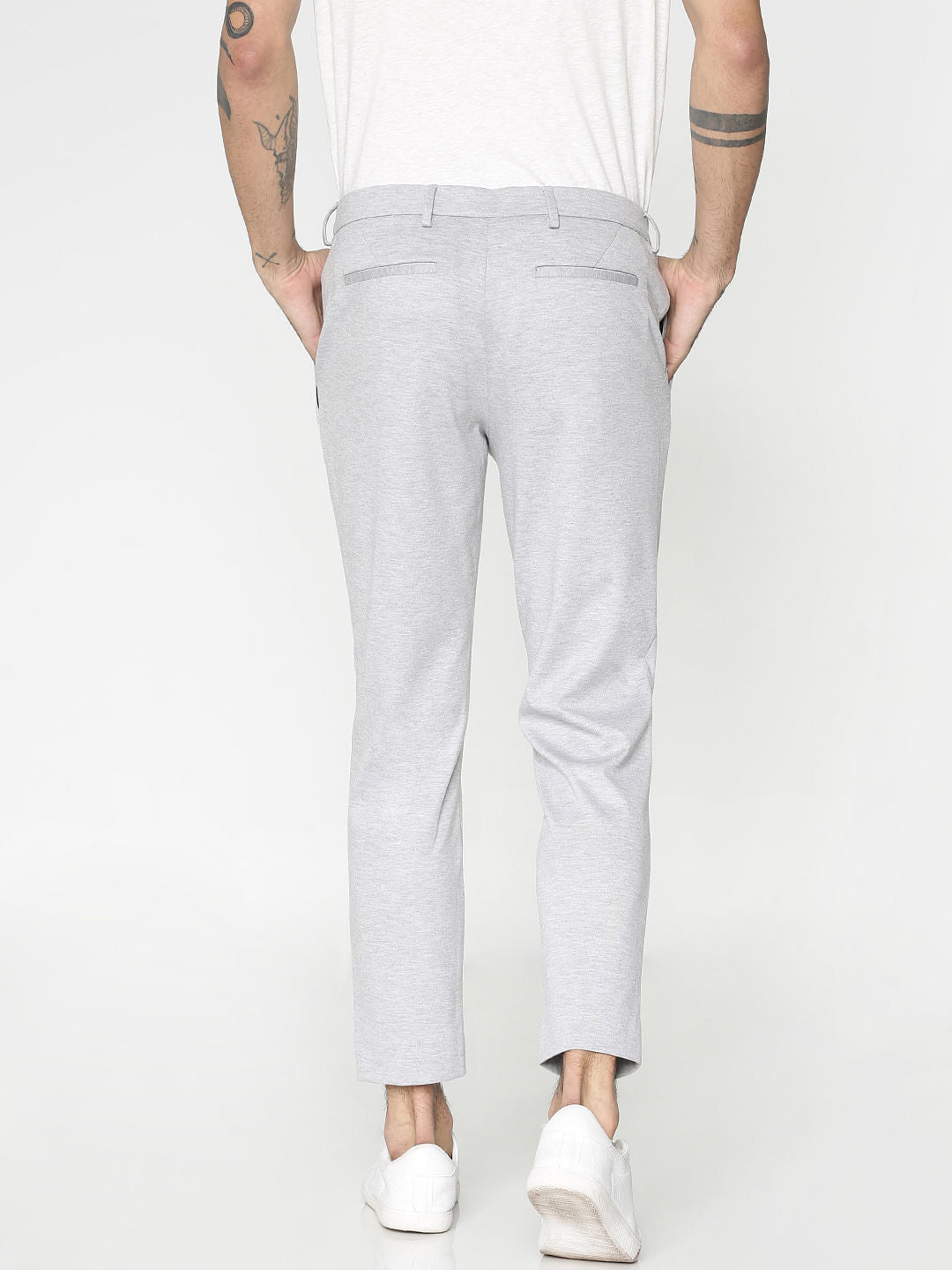 Light Grey Slim Fit Trousers