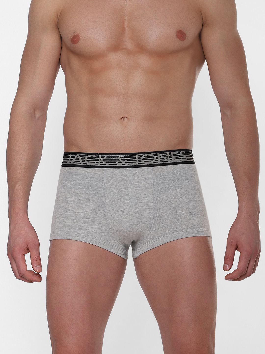 Grey Logo Print Brazilian Trunks - S