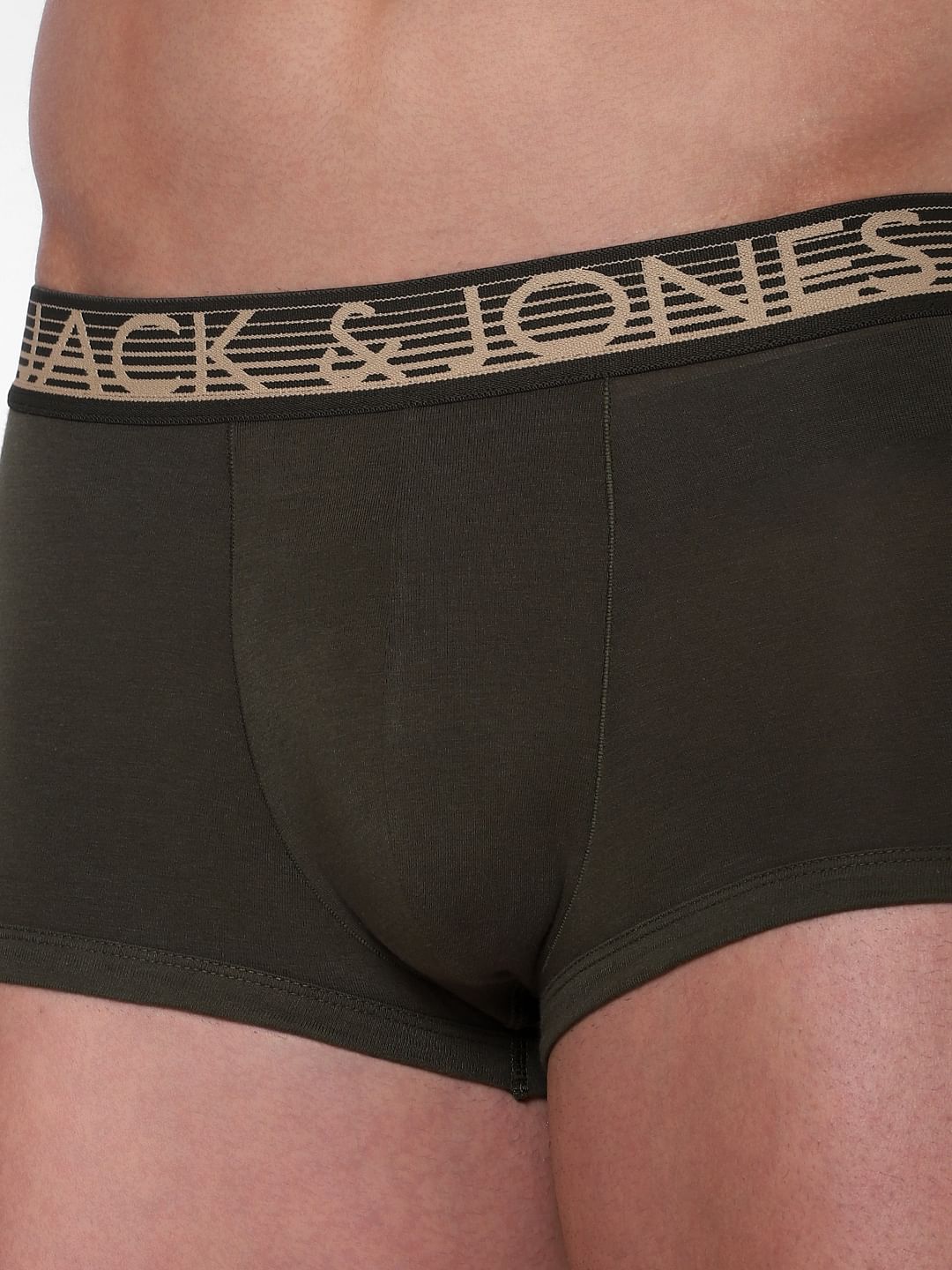 Green Logo Print Brazilian Trunks