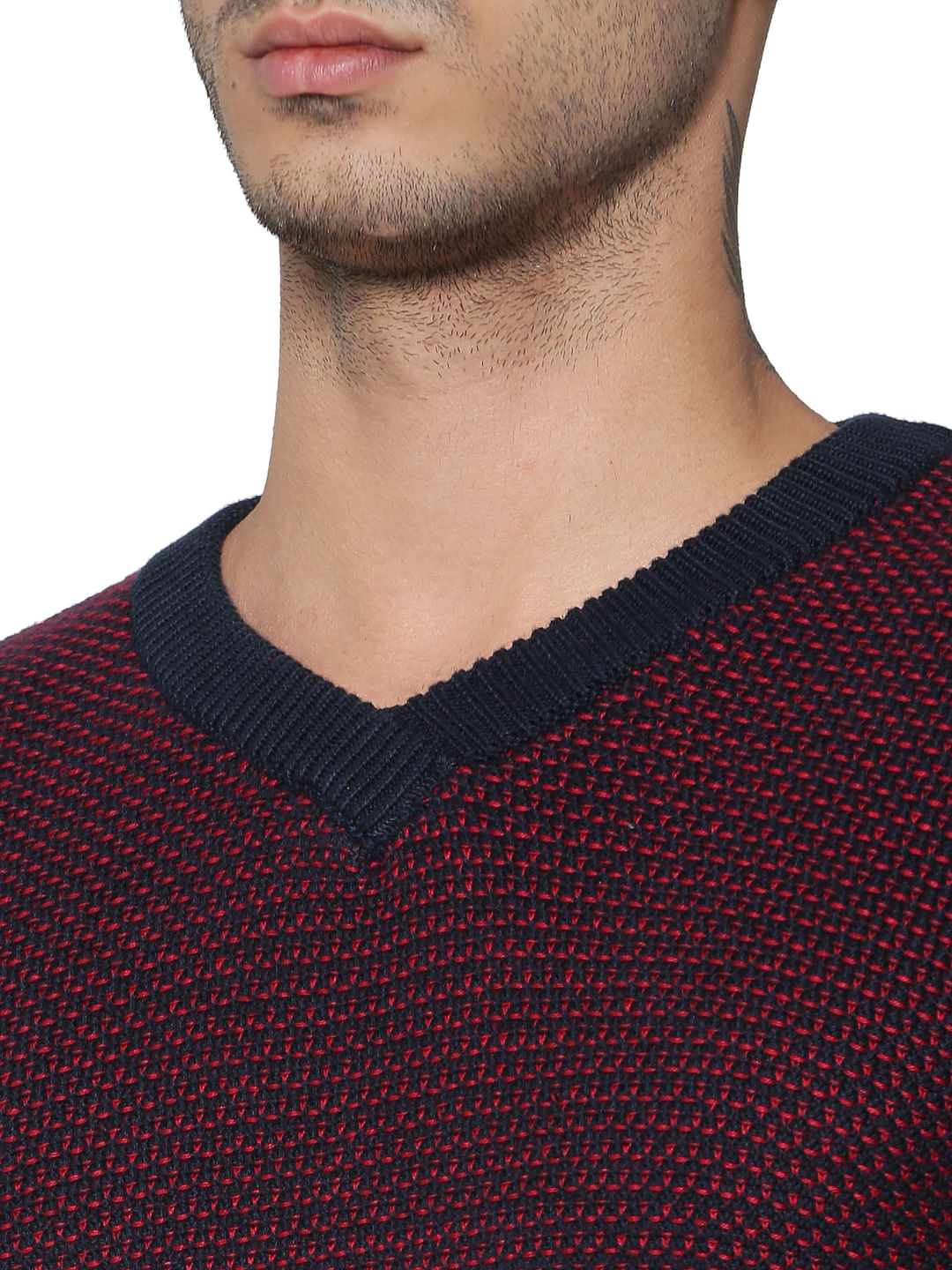 Blue Textured Pullover
