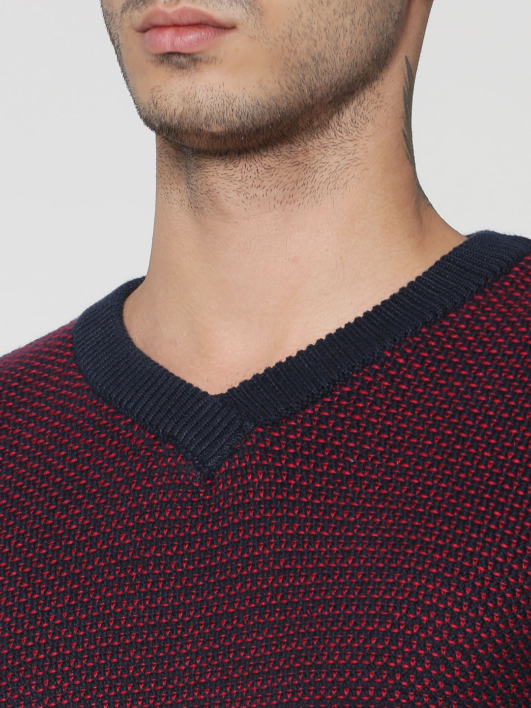 Blue Textured Pullover