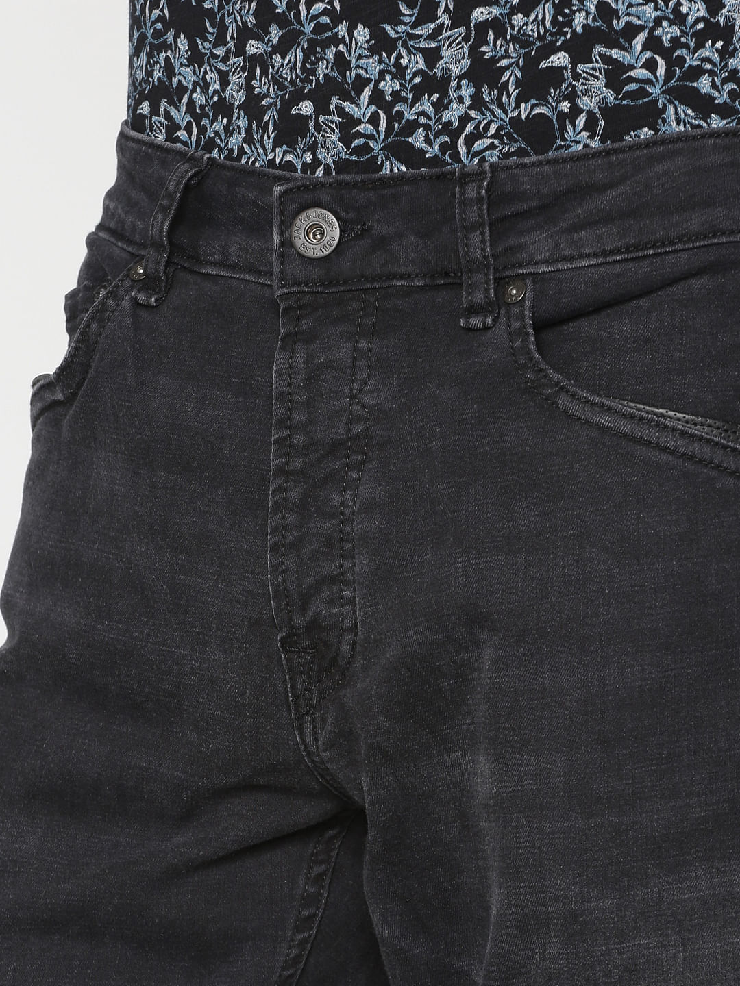 Black Washed Ben Skinny Fit Jeans