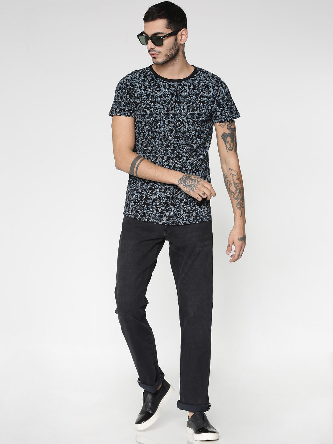 Black Washed Ben Skinny Fit Jeans