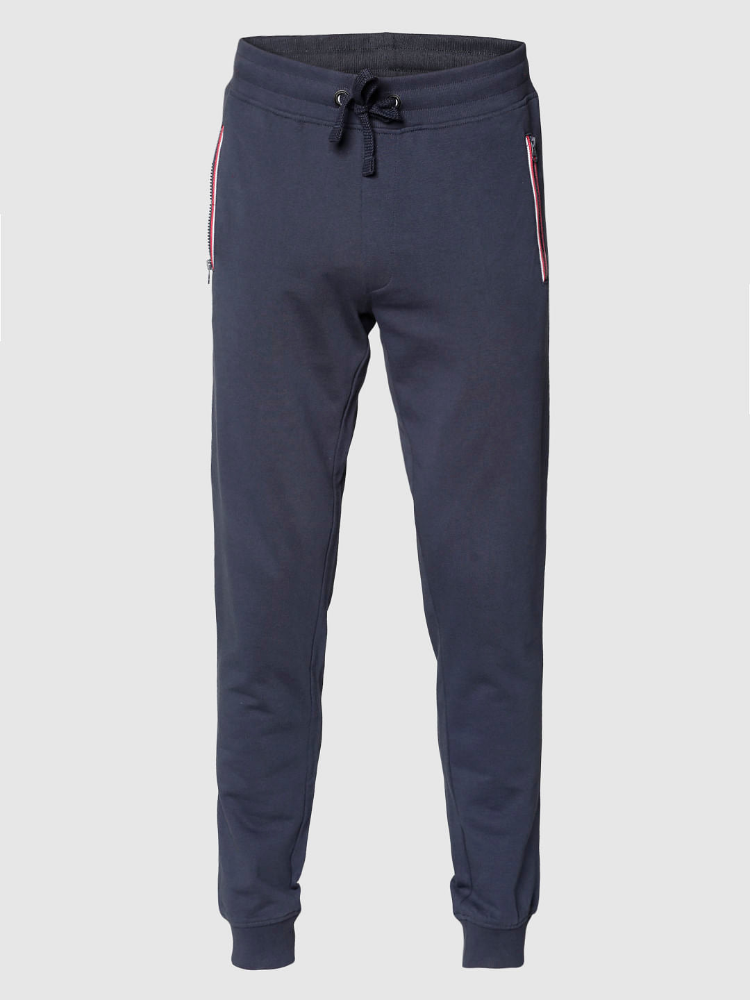 Blue Drawstring Regular Fit Sweatpants