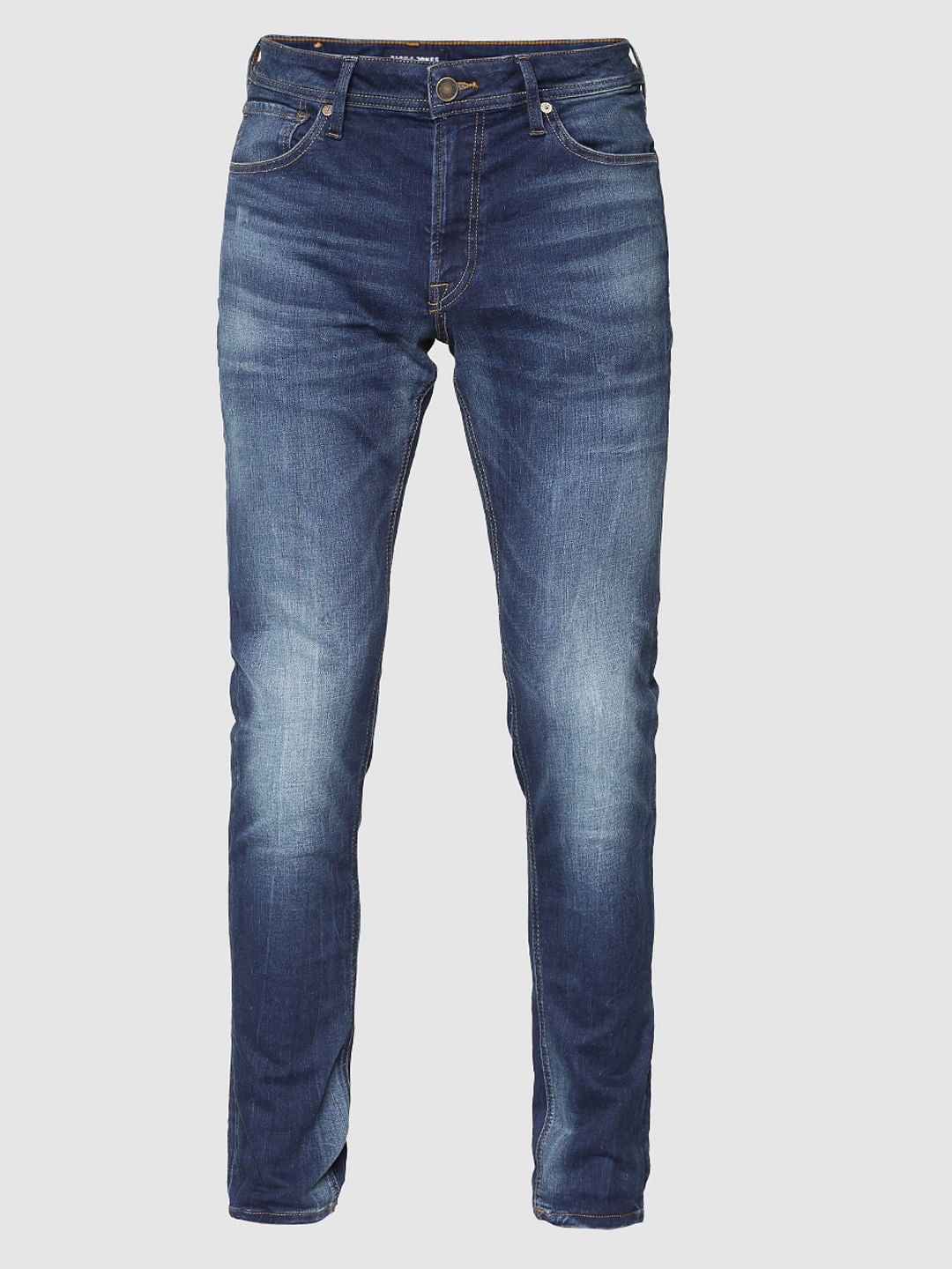 Blue Mildly Distressed Ben Skinny Fit Jeans
