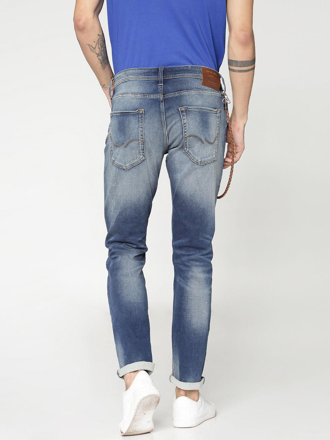 Dark Blue Ripped Tim Anti Fit Jeans