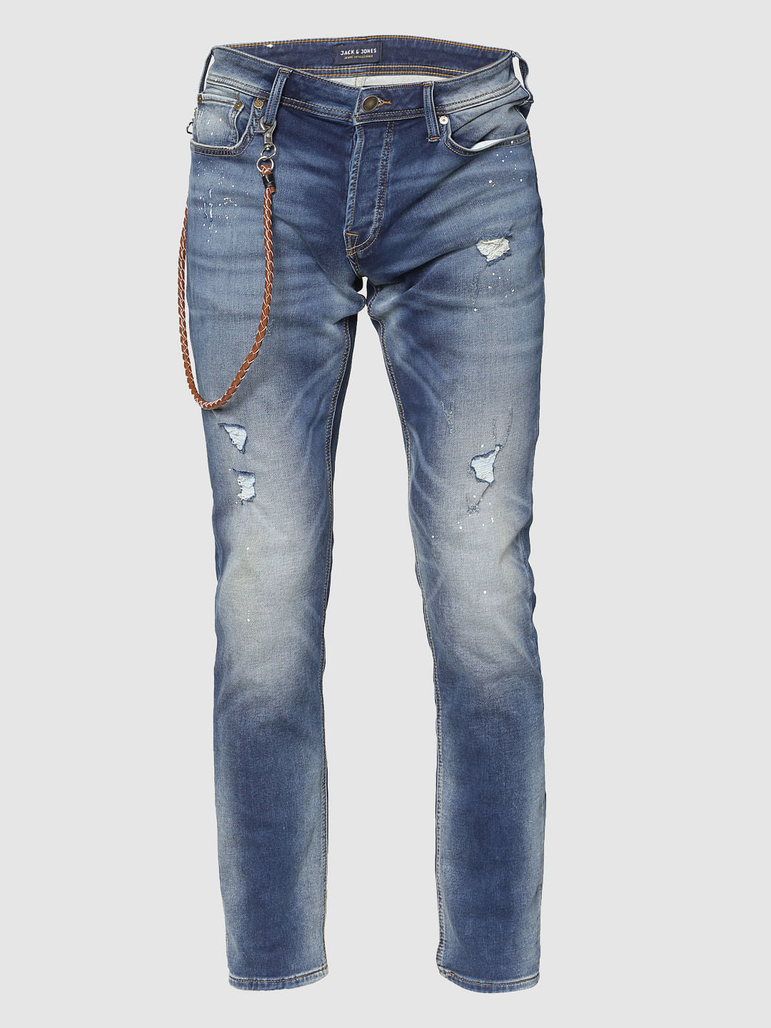 Dark Blue Ripped Tim Anti Fit Jeans