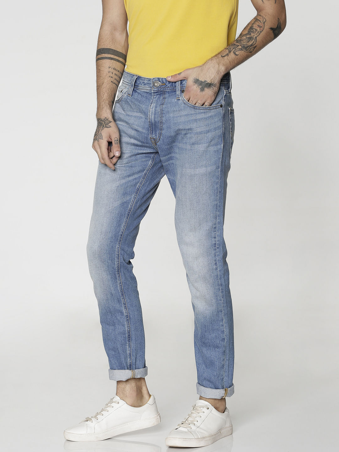 Blue Washed Tim Anti Fit Jeans