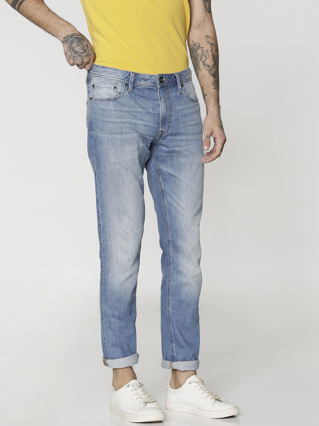Blue Washed Tim Anti Fit Jeans
