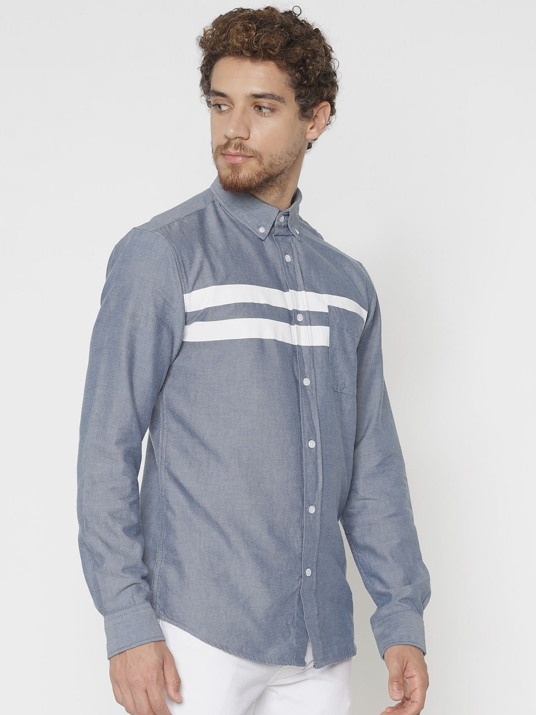 Blue Full Sleeves Denim Shirt