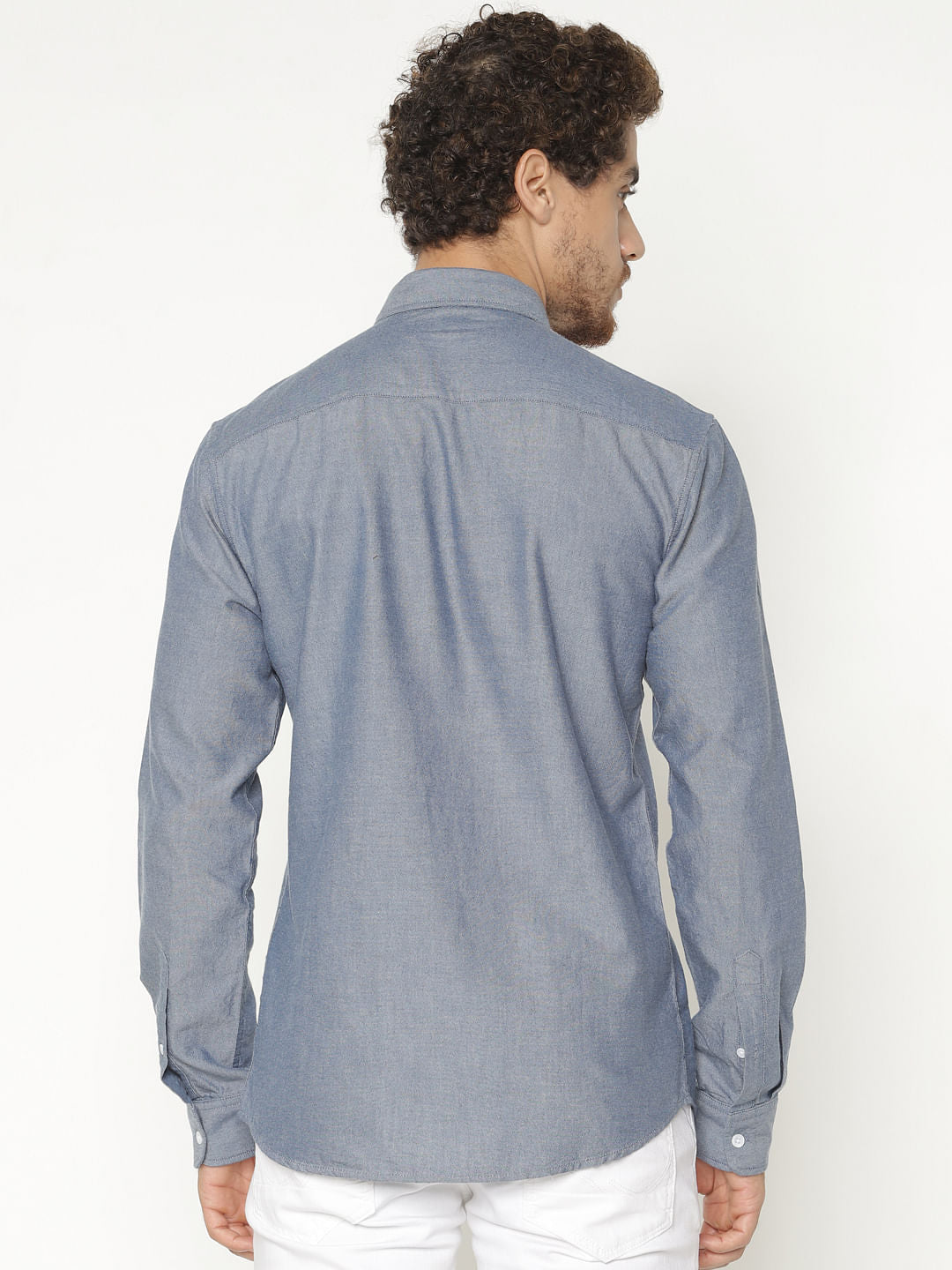 Blue Full Sleeves Denim Shirt