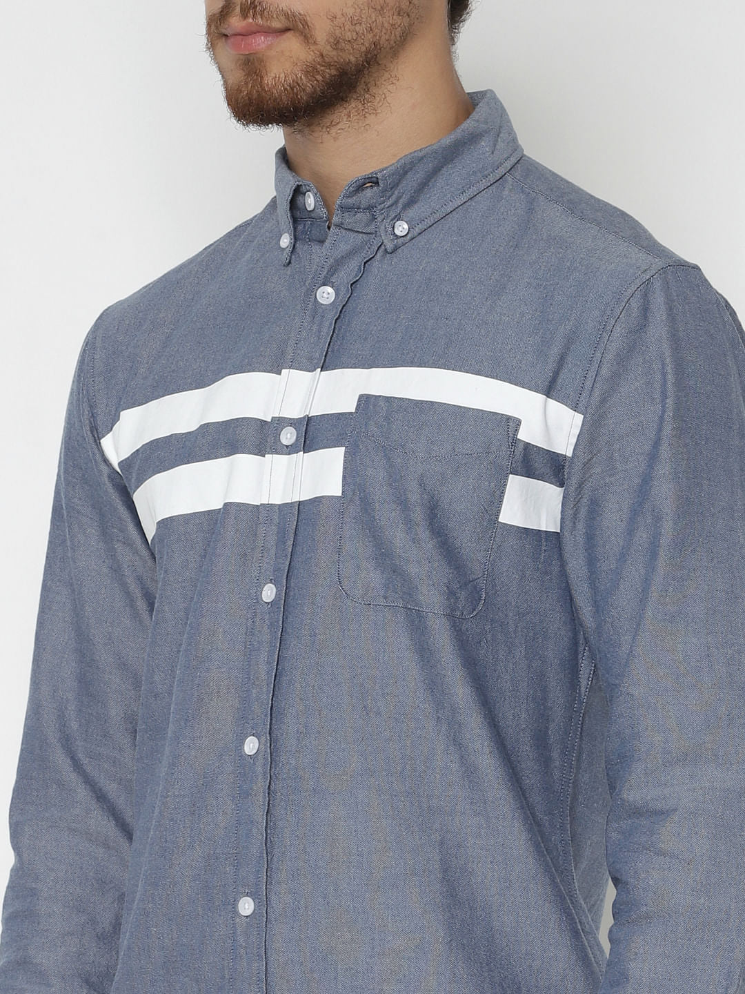 Blue Full Sleeves Denim Shirt