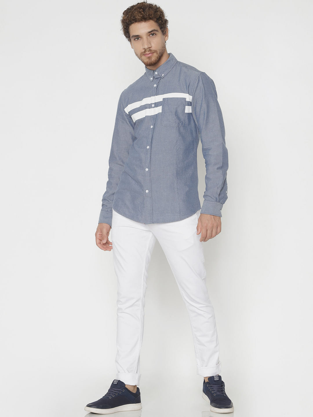 Blue Full Sleeves Denim Shirt