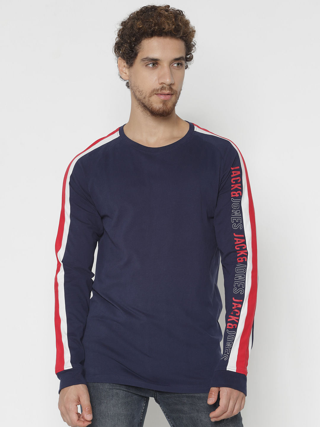 Blue Tape Detail Crew Neck T-Shirt - XS