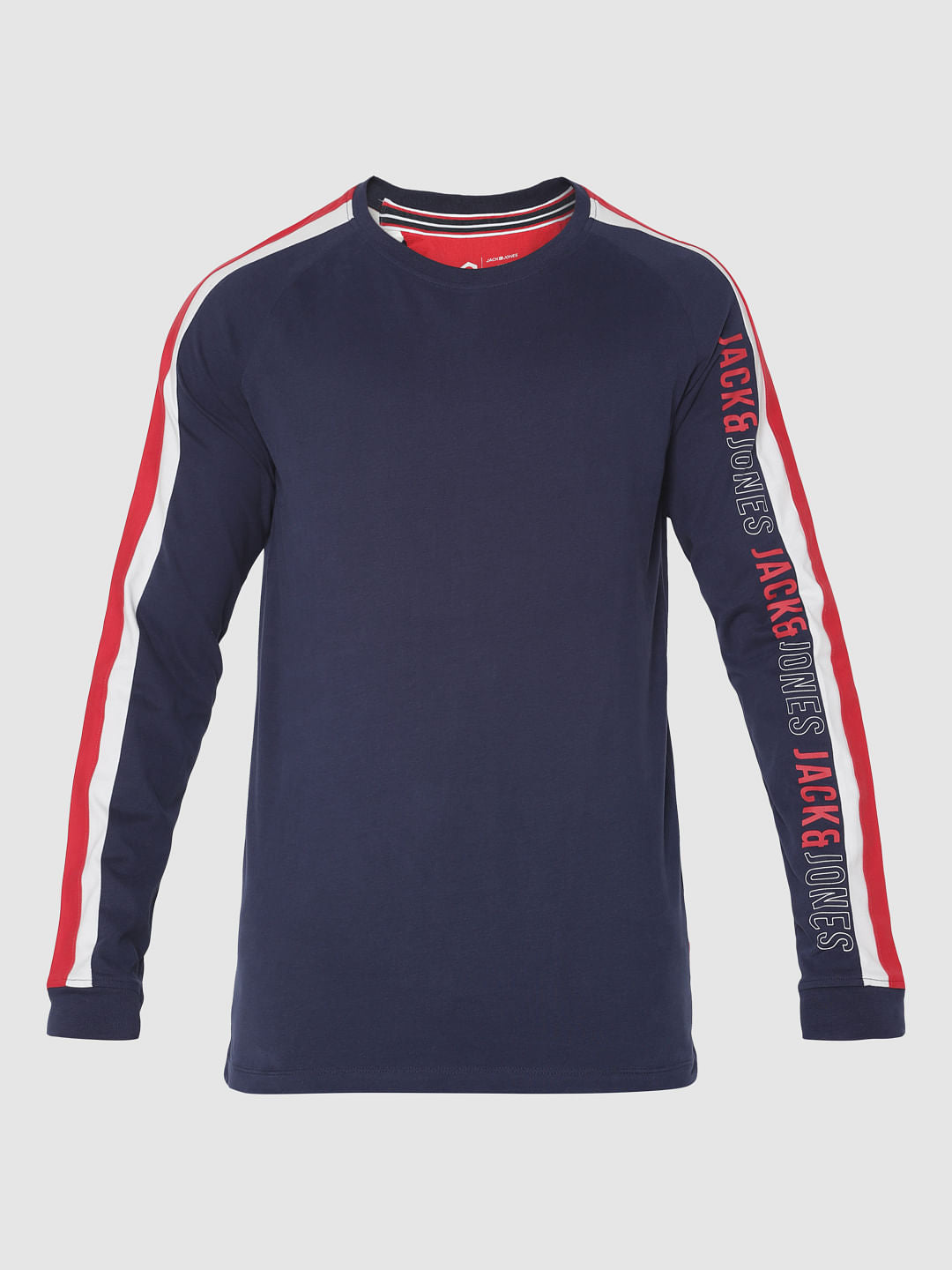 Blue Tape Detail Crew Neck T-Shirt