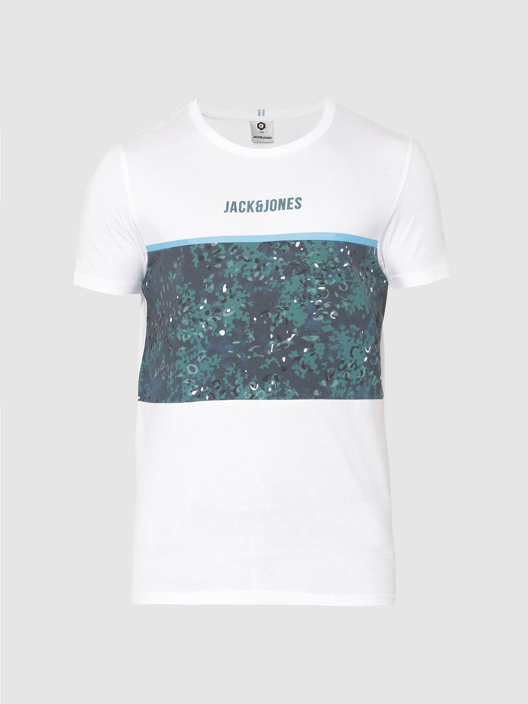 White Graphic Print Crew Neck T-Shirt