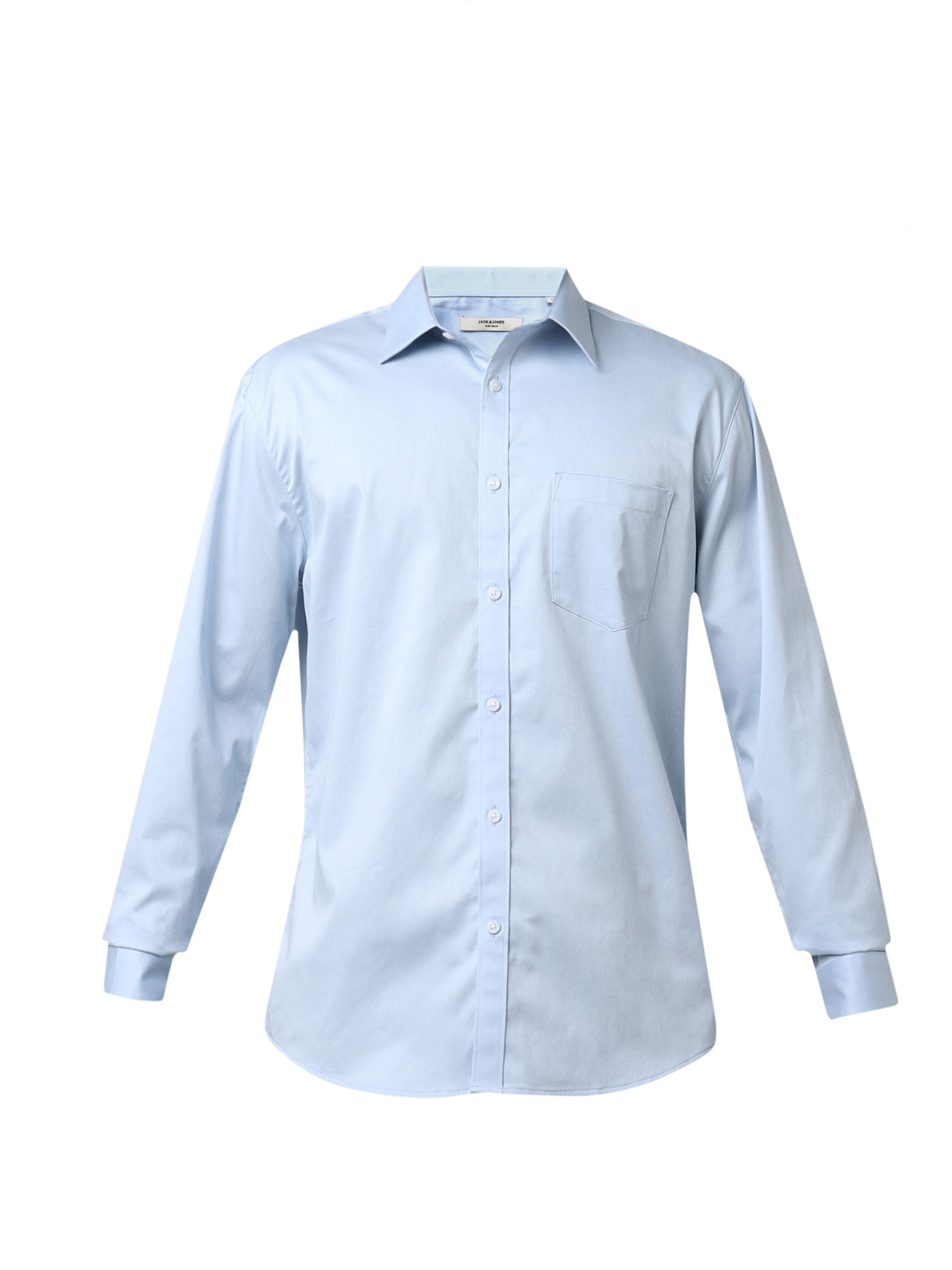 Blue Cotton-Stretch Formal Shirt