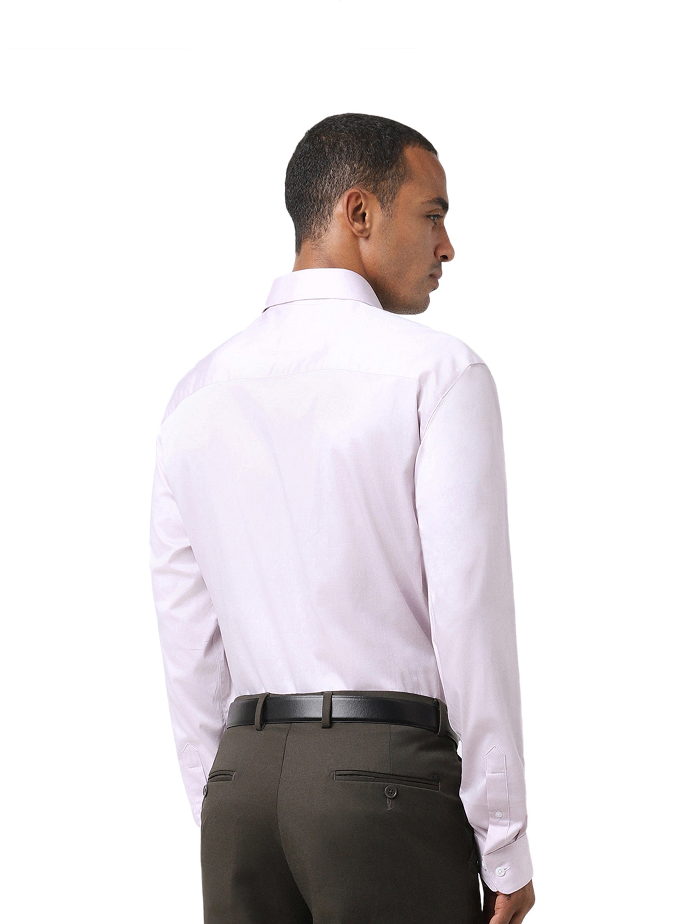 Purple Cotton-Stretch Formal Shirt