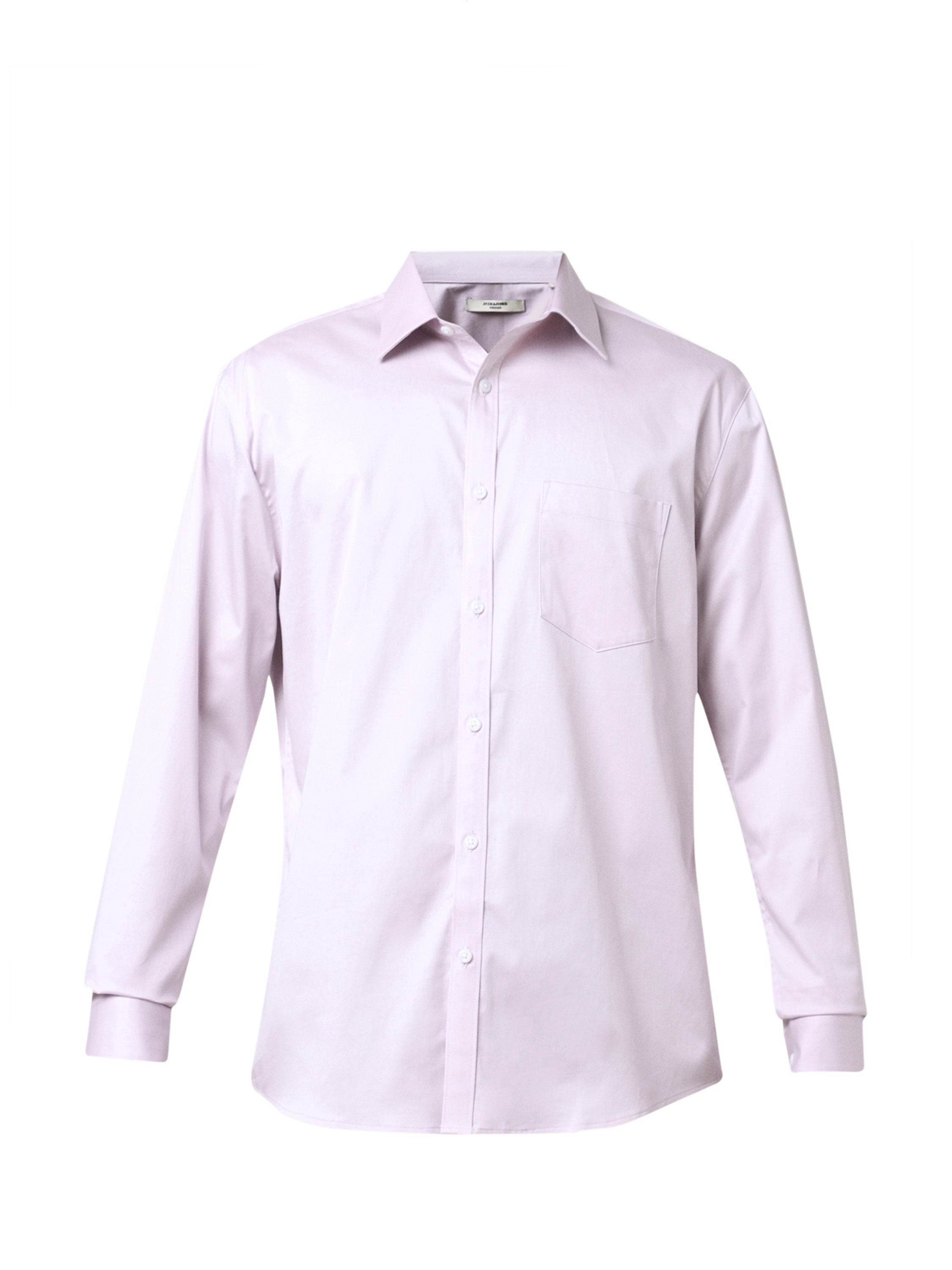 Purple Cotton-Stretch Formal Shirt
