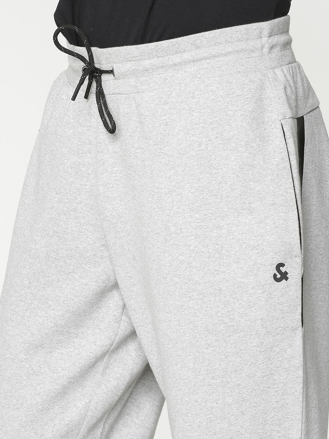 Grey Drawstring Regular Fit Sweatpants
