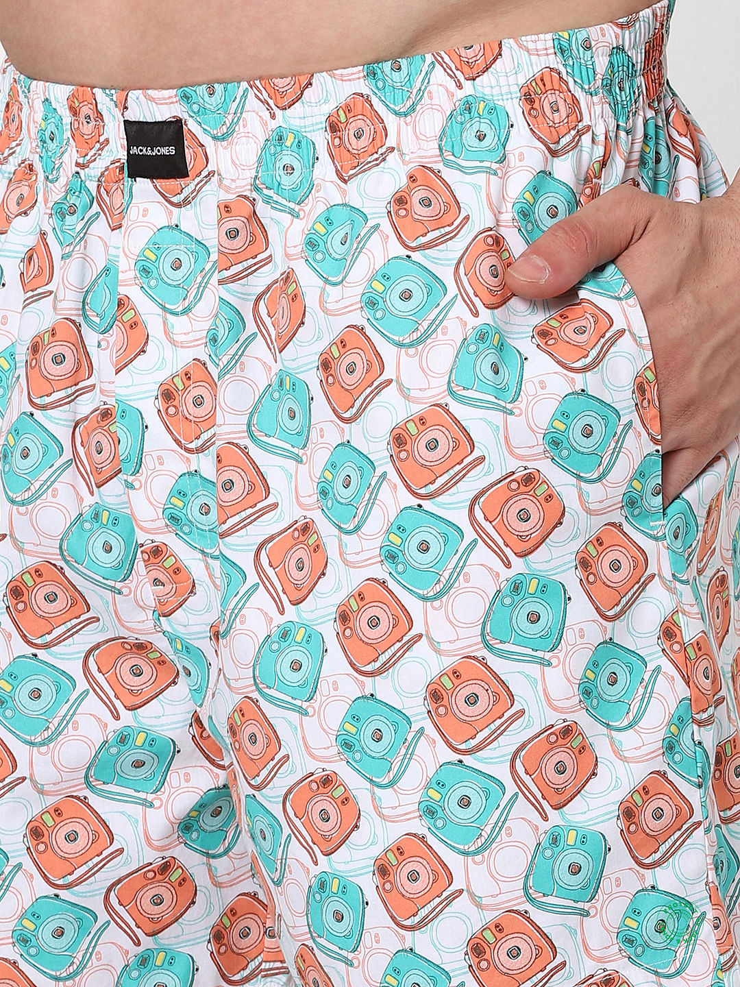 White Polaroid Print Boxers