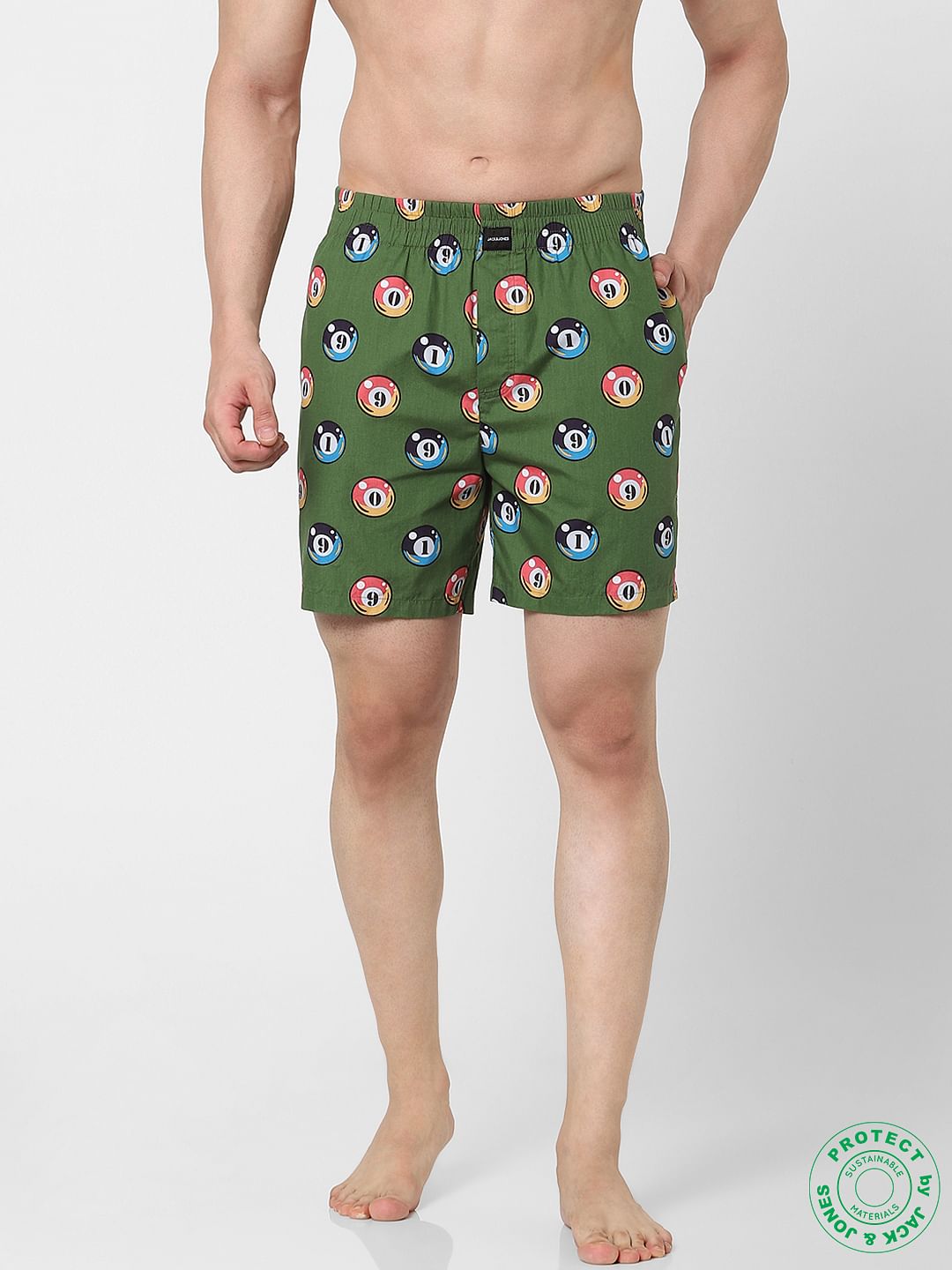 Green Snooker Print Boxers