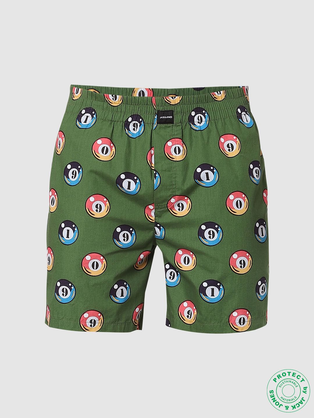Green Snooker Print Boxers