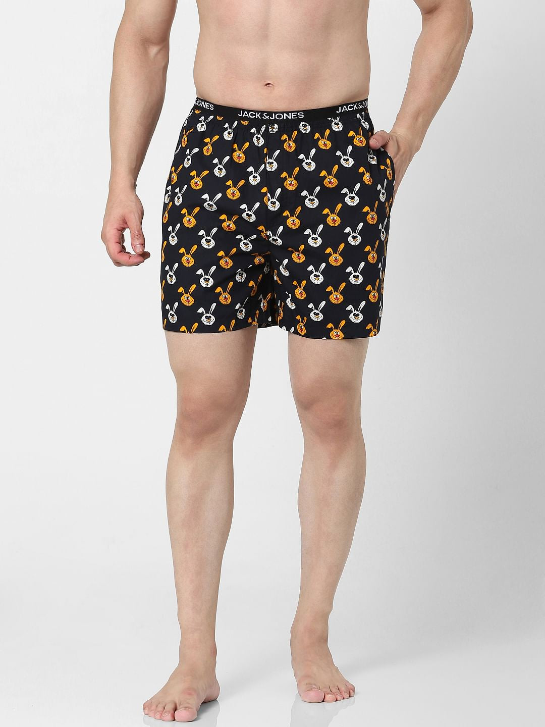 Black Graphic Printed Boxers