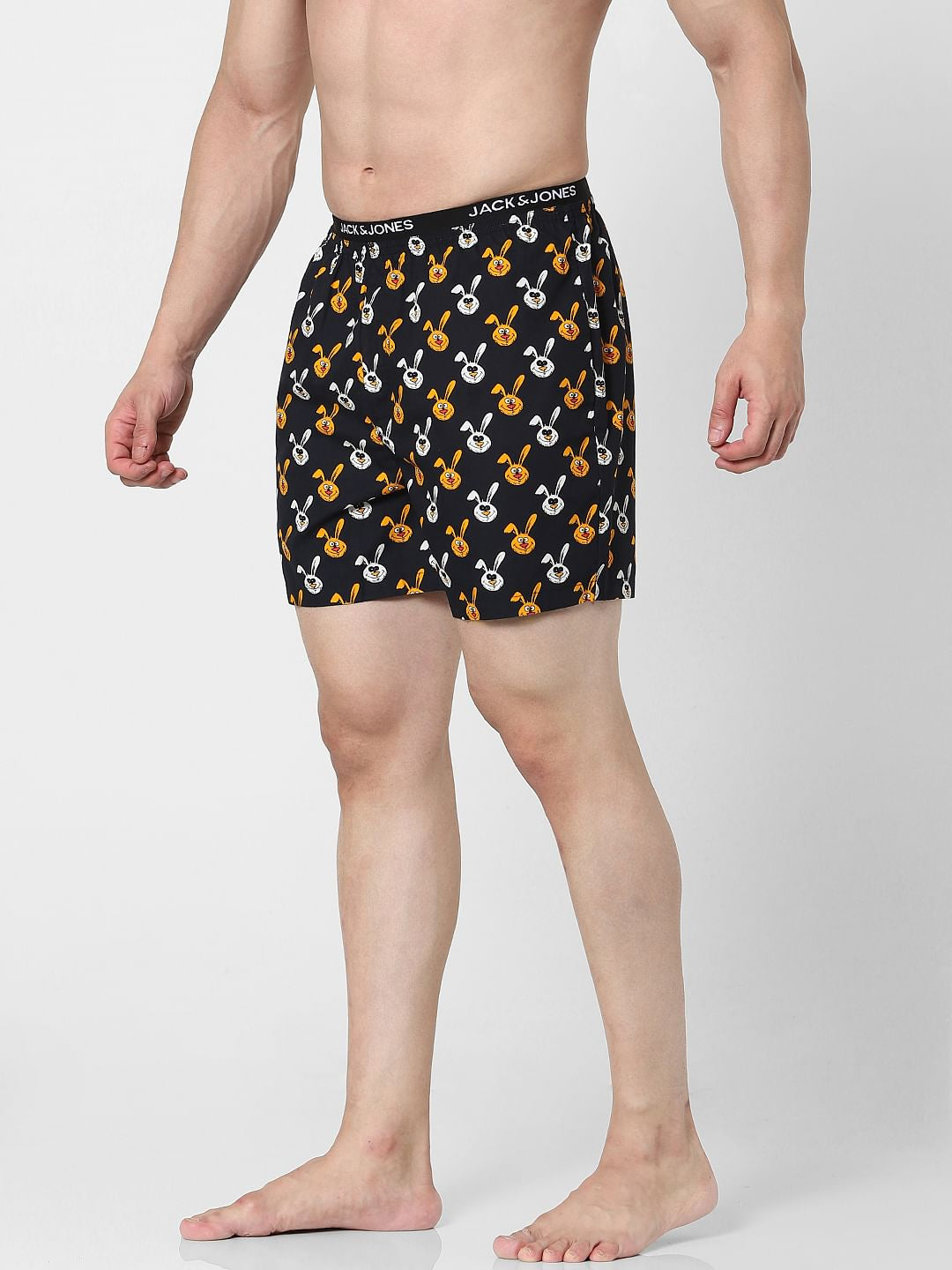 Black Graphic Printed Boxers