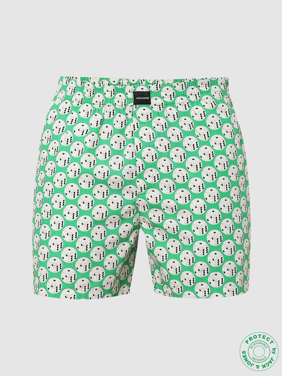 Green Dice Print Boxers