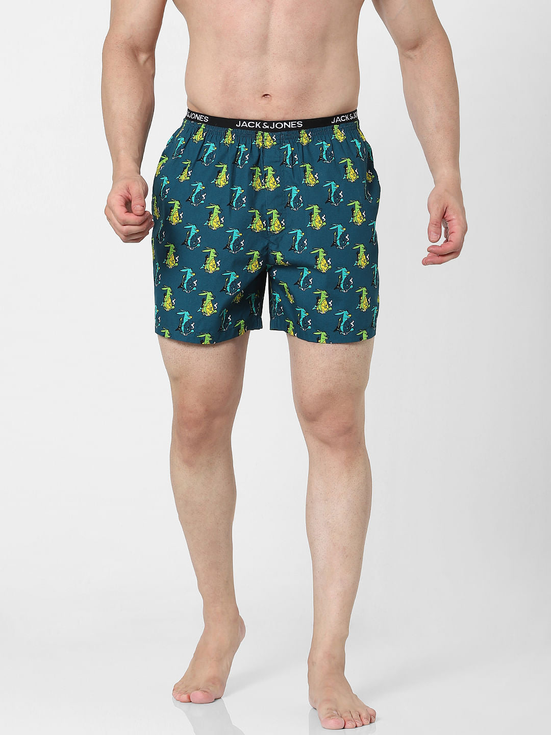 Green Graphic Printed Boxers - S