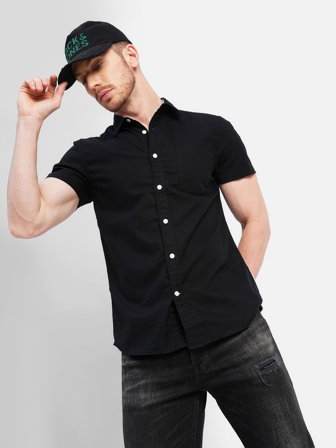 Black Short Sleeves Shirt - S