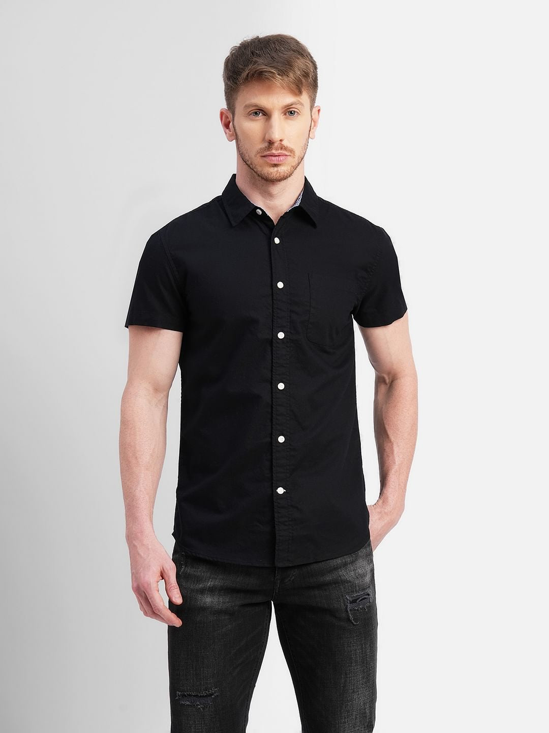 Black Short Sleeves Shirt